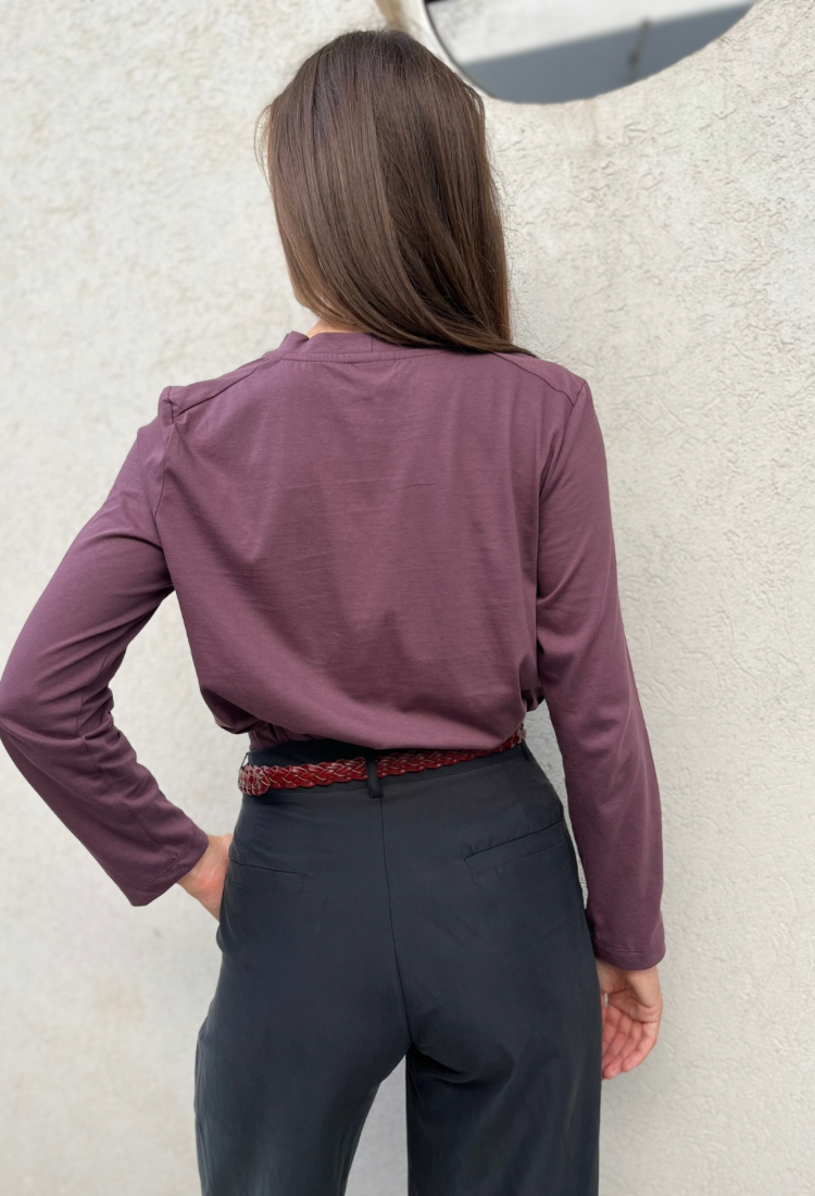 Billy dark purple shirt