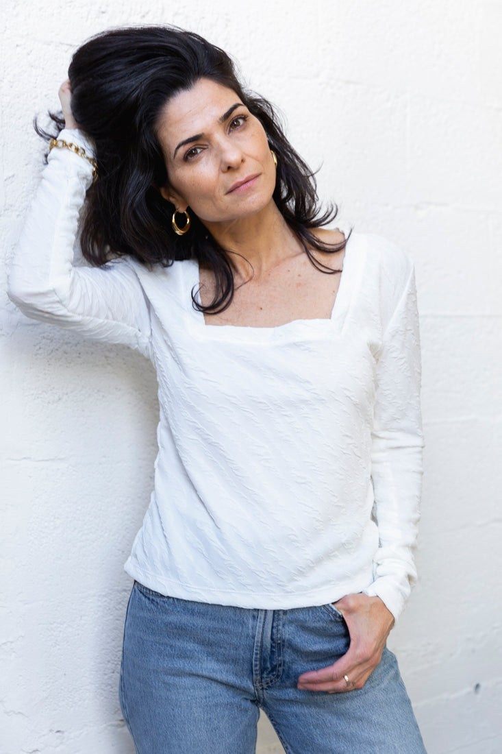 White Anna long sleeves shirt