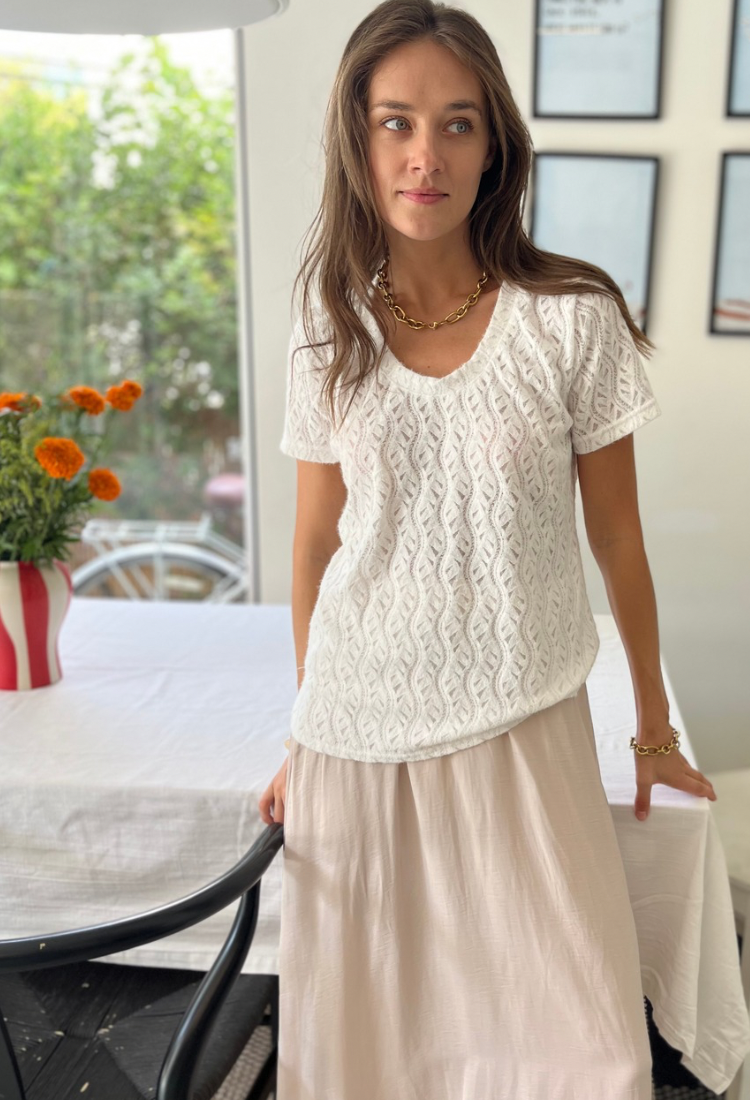 Ayelet white lace shirt