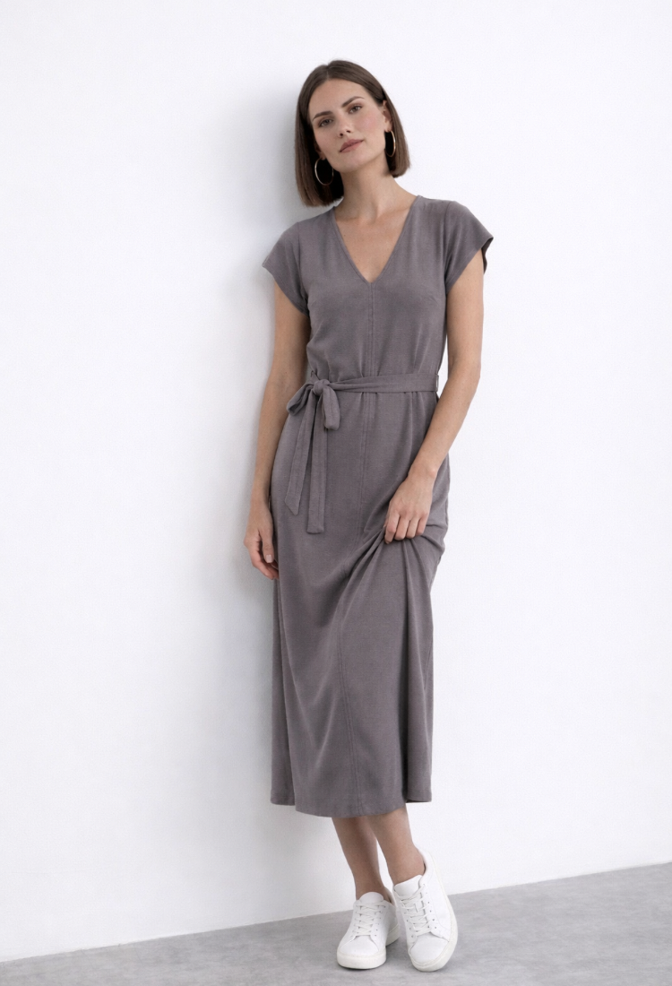 שמלת רונה בצבע אפור