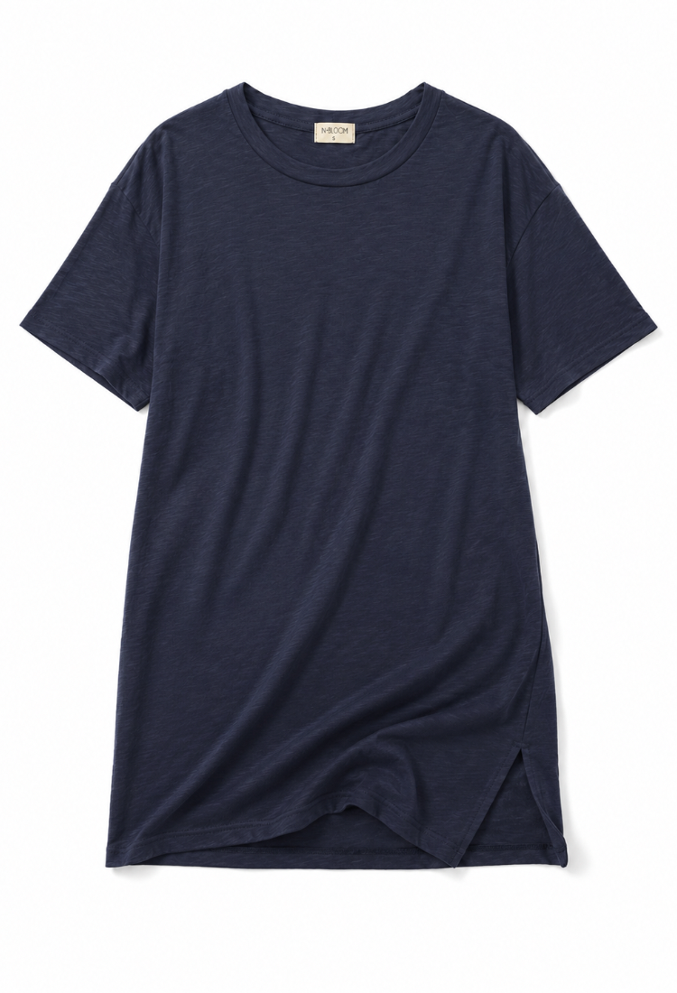 Adi dark blue T-shirt dress
