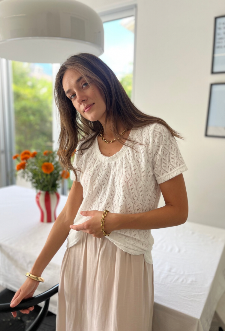 Ayelet white lace shirt