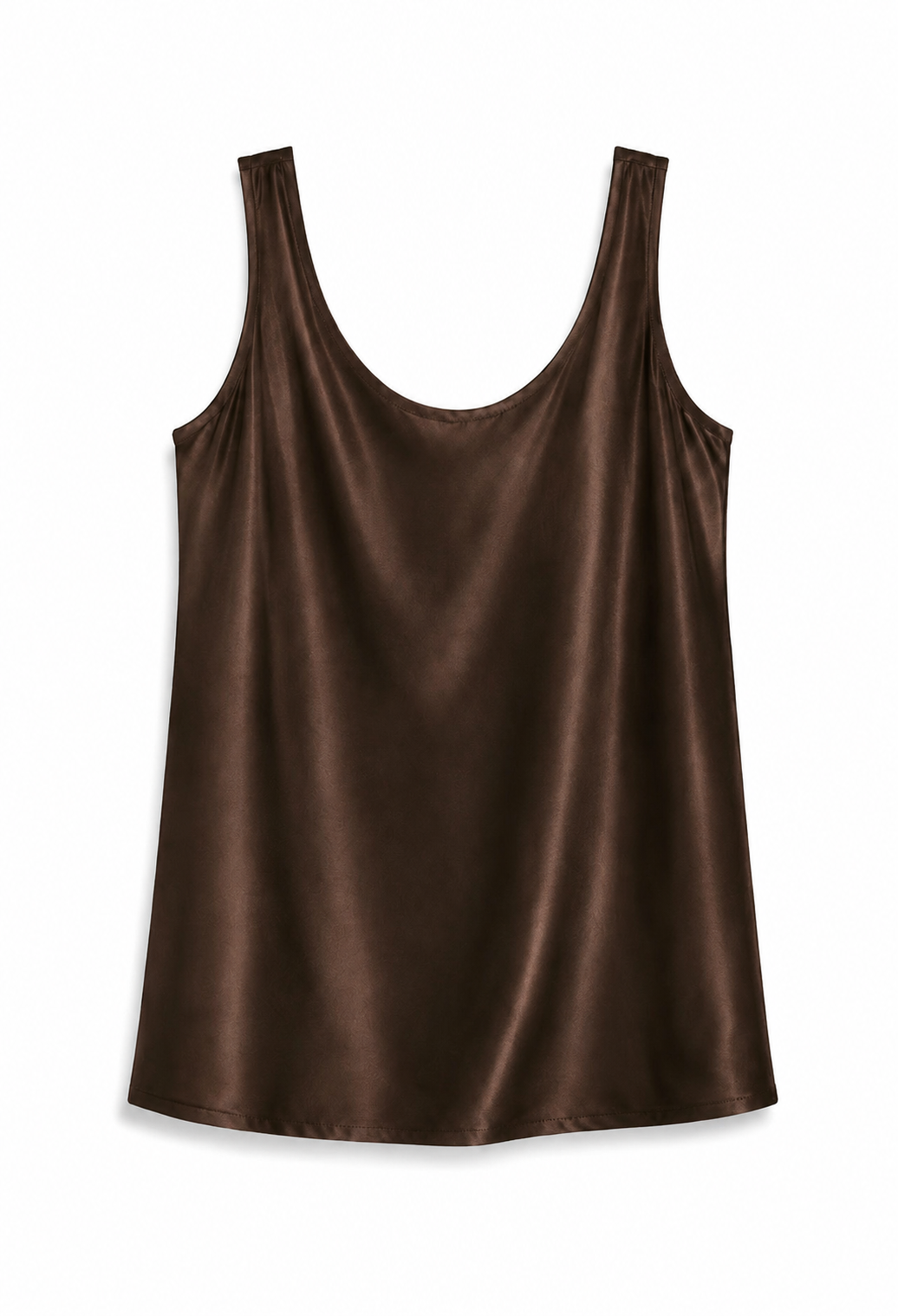 Lily chocolate brown sleeveless shirt