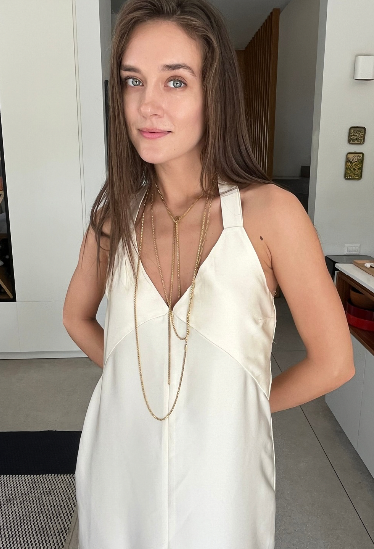 Lulu ivory maxi dress