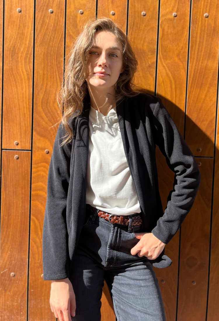 Ray black soft corduroy jacket