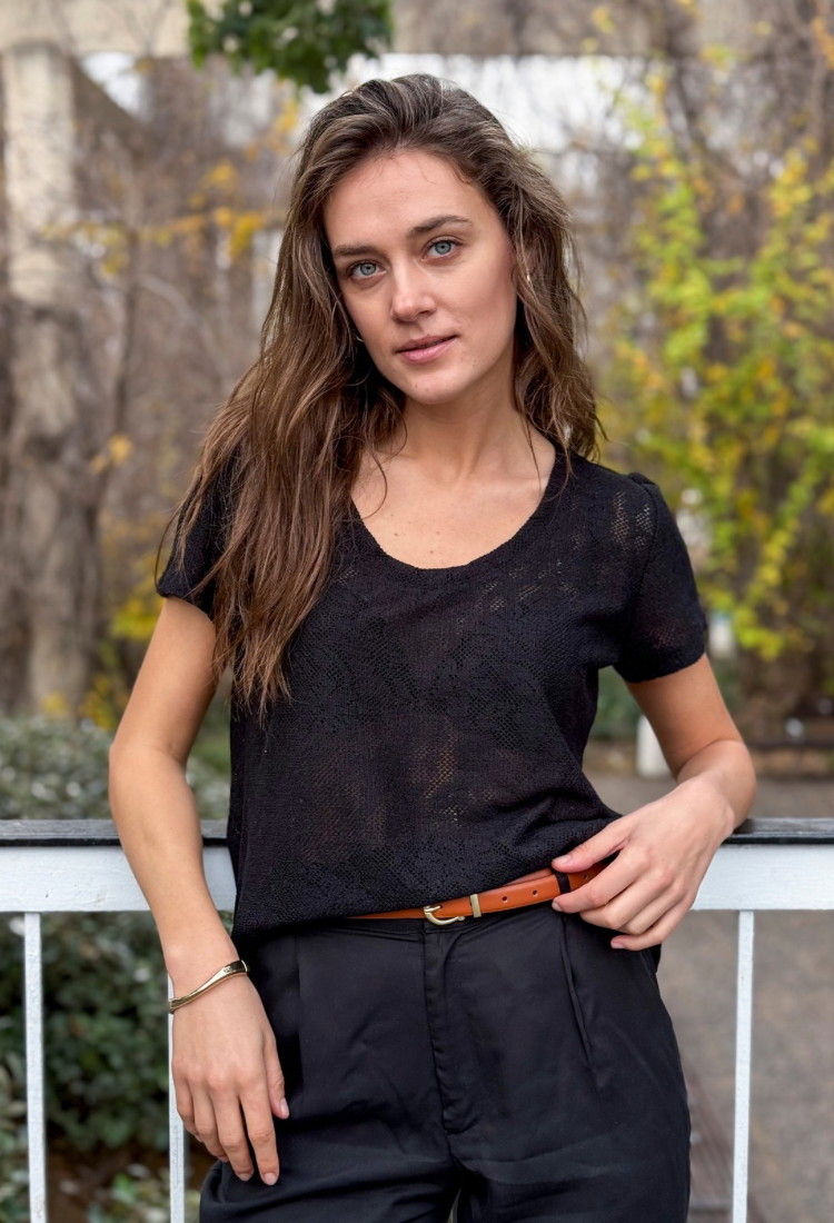 חולצת איילת קרושה שחור