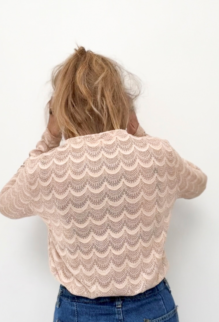 Nude lace cotton lou shirt