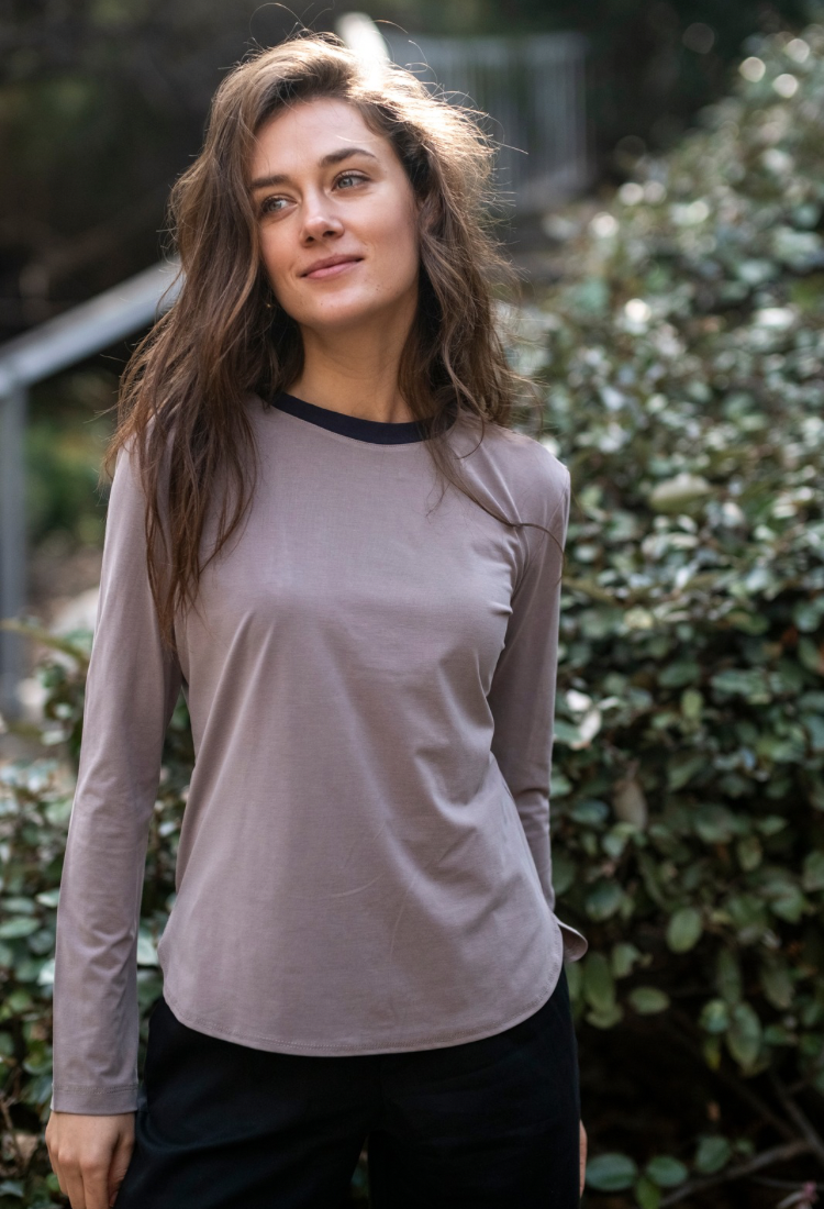 Light gray cotton lou shirt