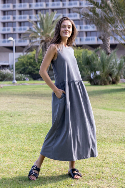 שמלת אמה אפור ווש