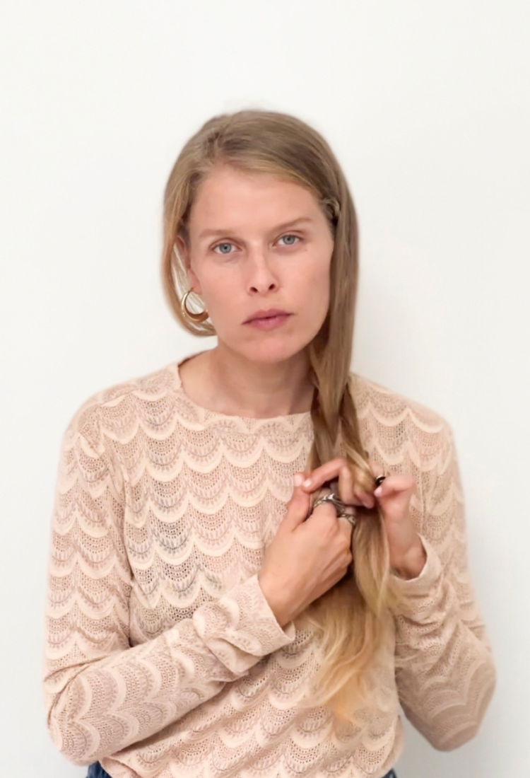 Nude lace cotton lou shirt