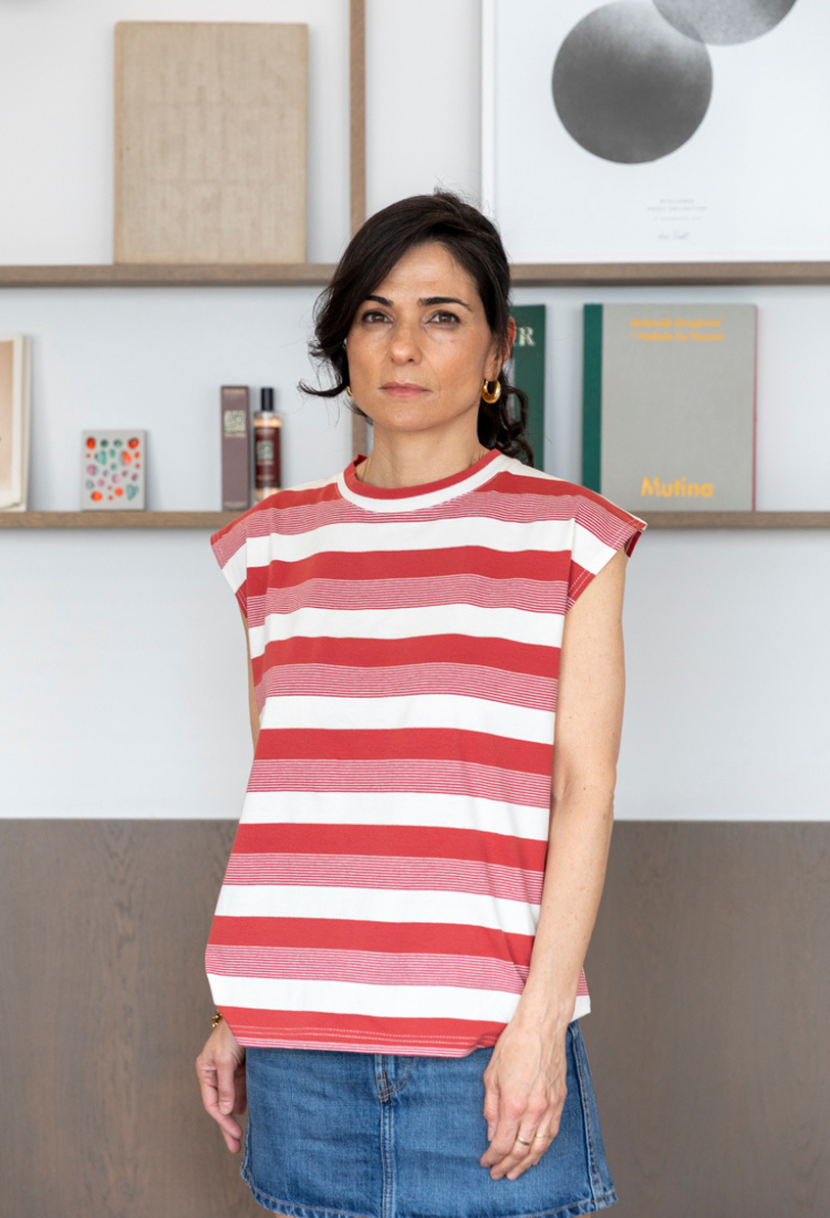 חולצת גילי פסים אבן אדום