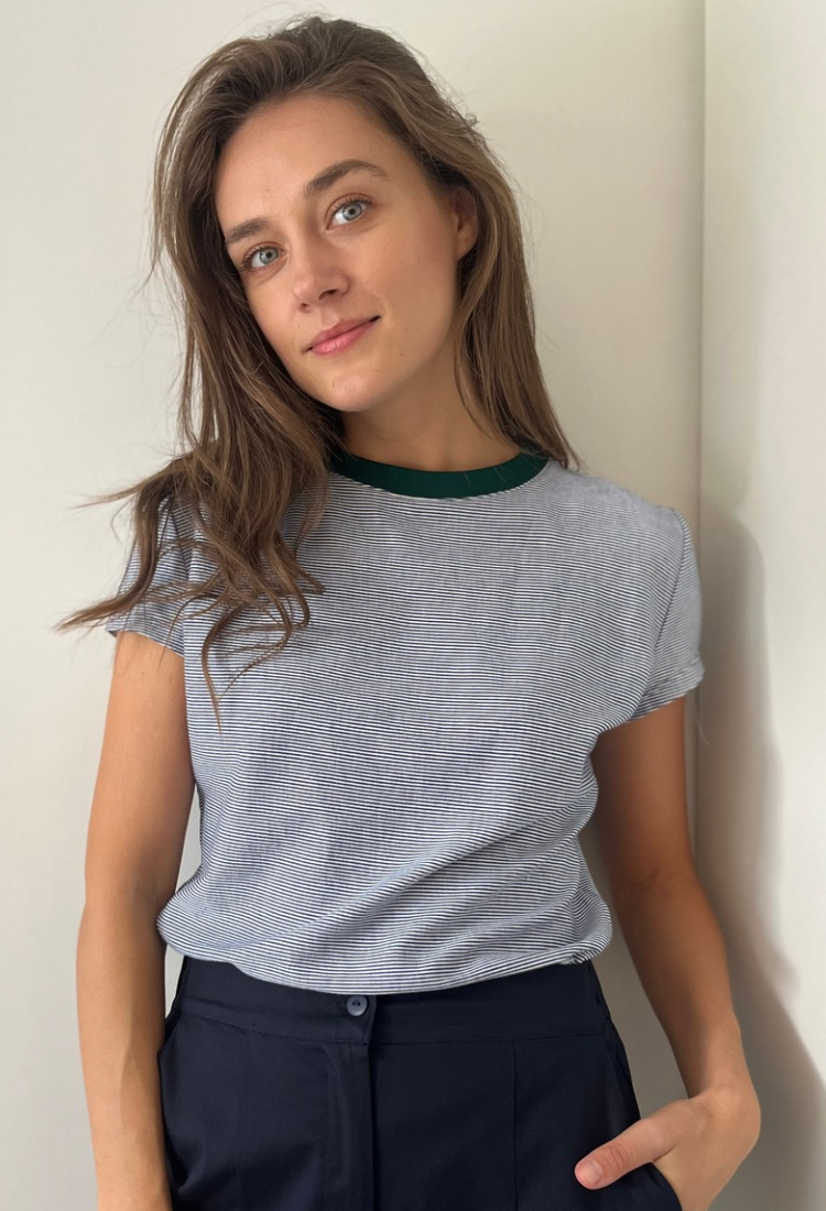 במהדורה מוגבלת- חולצת לו פסים לבן כחול