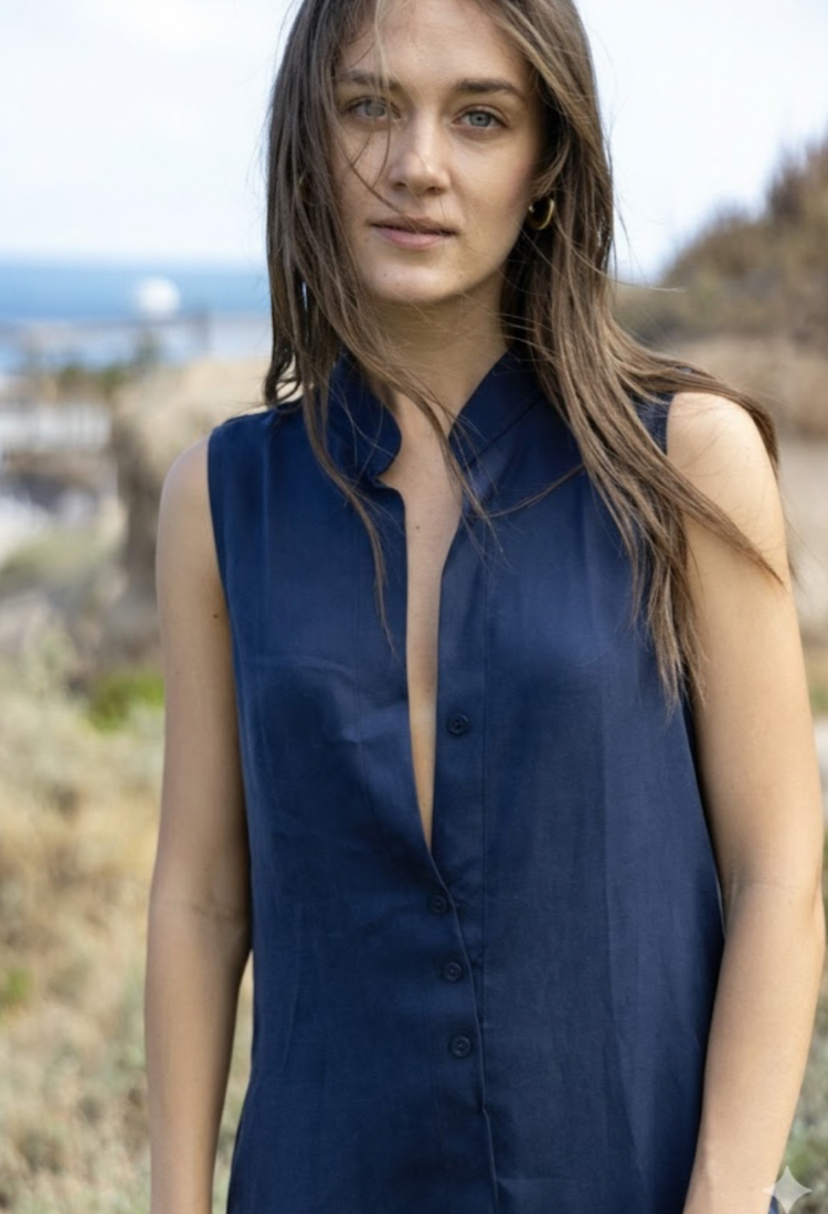 שמלת מיה כחול כהה