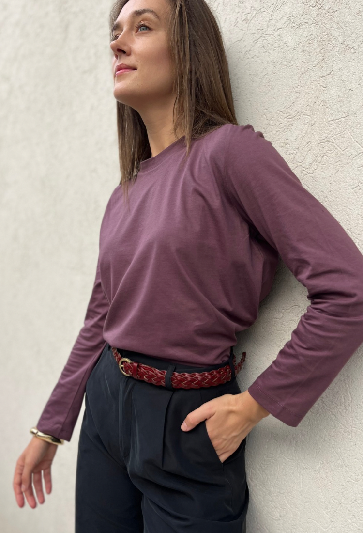 Billy dark purple shirt