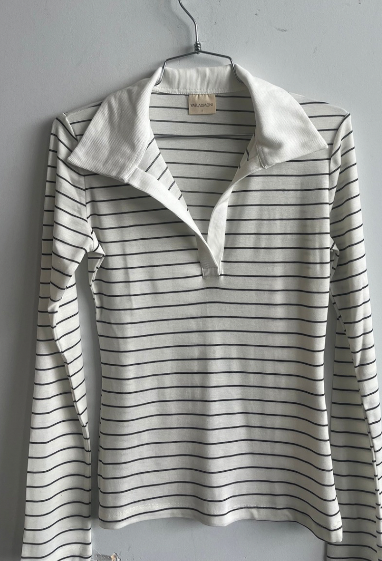 חולצת אלכס פסים לבן כחול