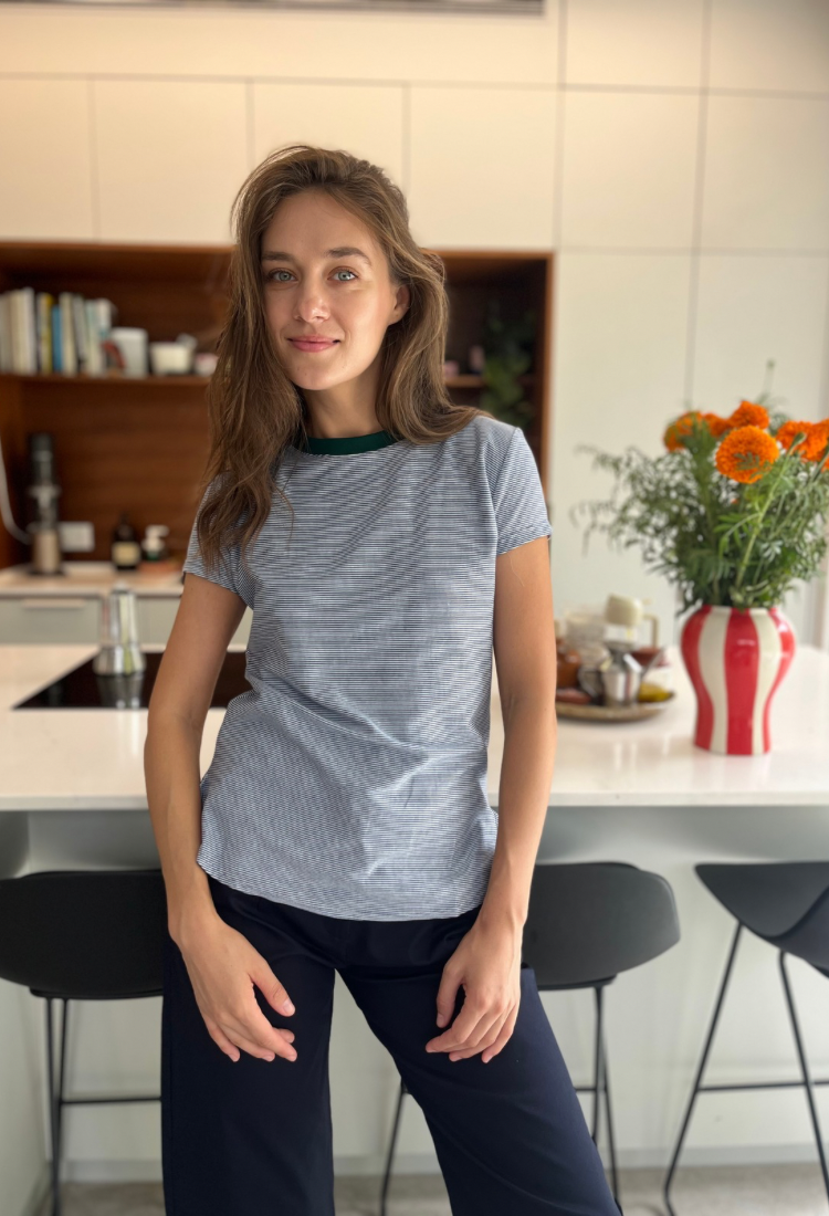 במהדורה מוגבלת- חולצת לו פסים לבן כחול