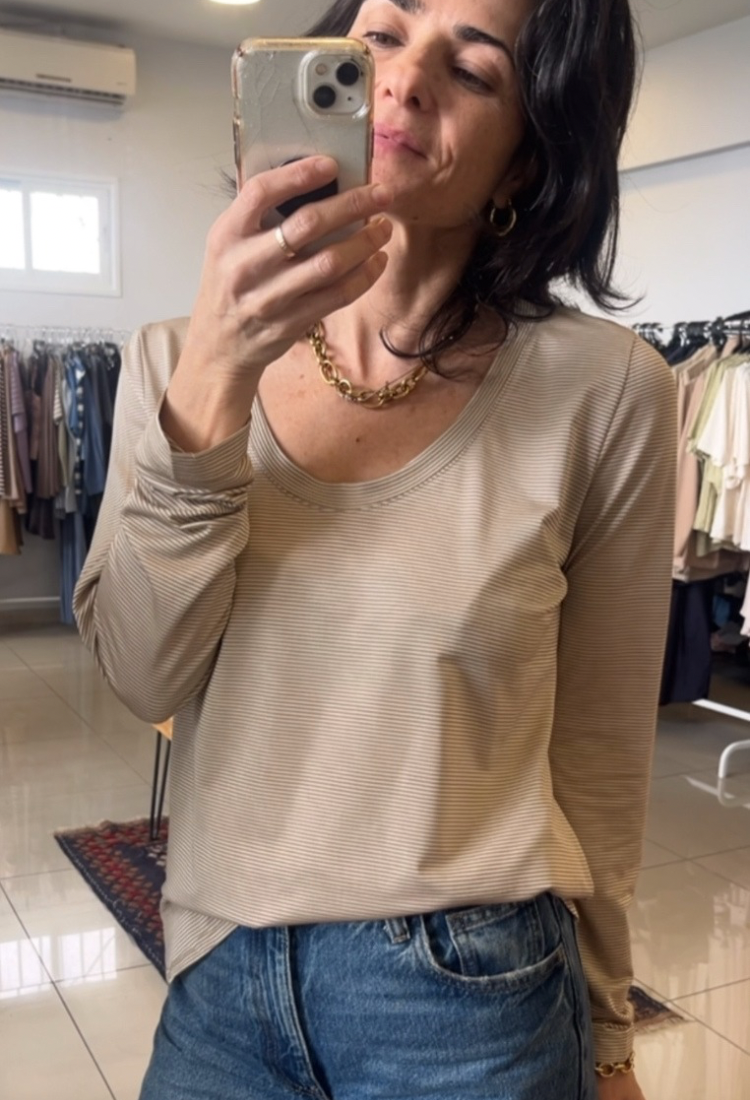 חולצת איילת פסים בג׳ וקטמל