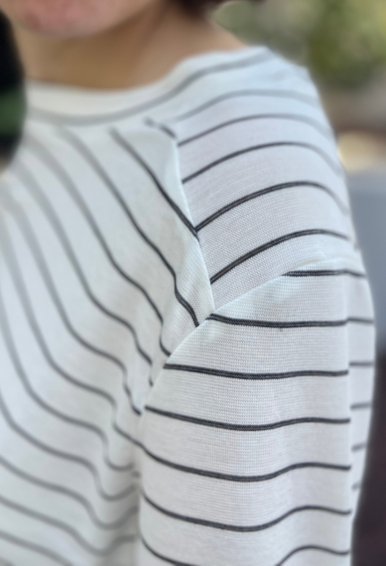 חולצת בילי פסים לבן כחול