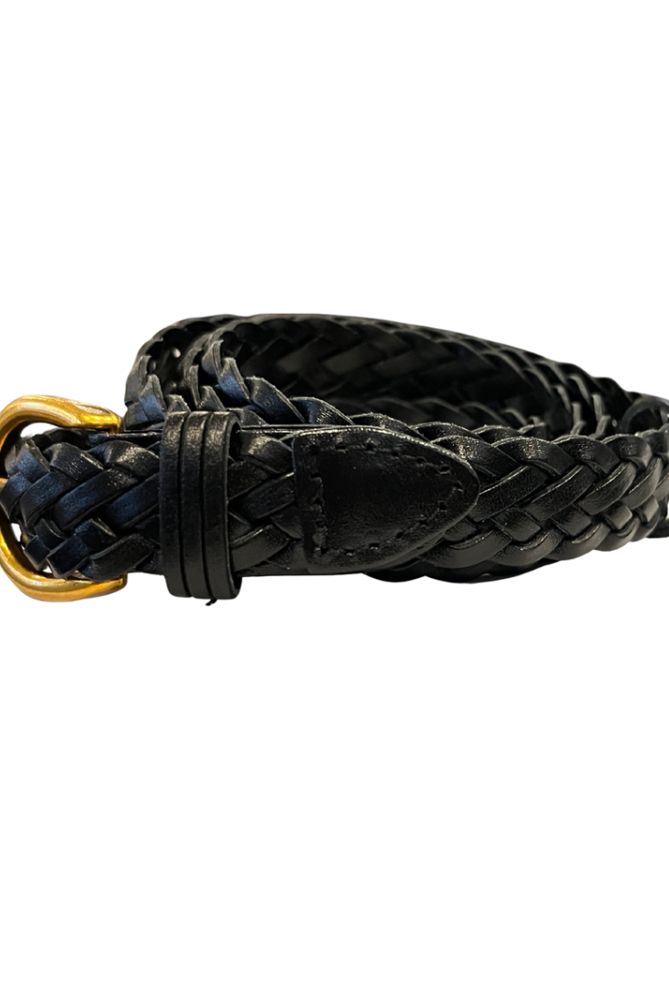 חגורת צמה בצבע שחור