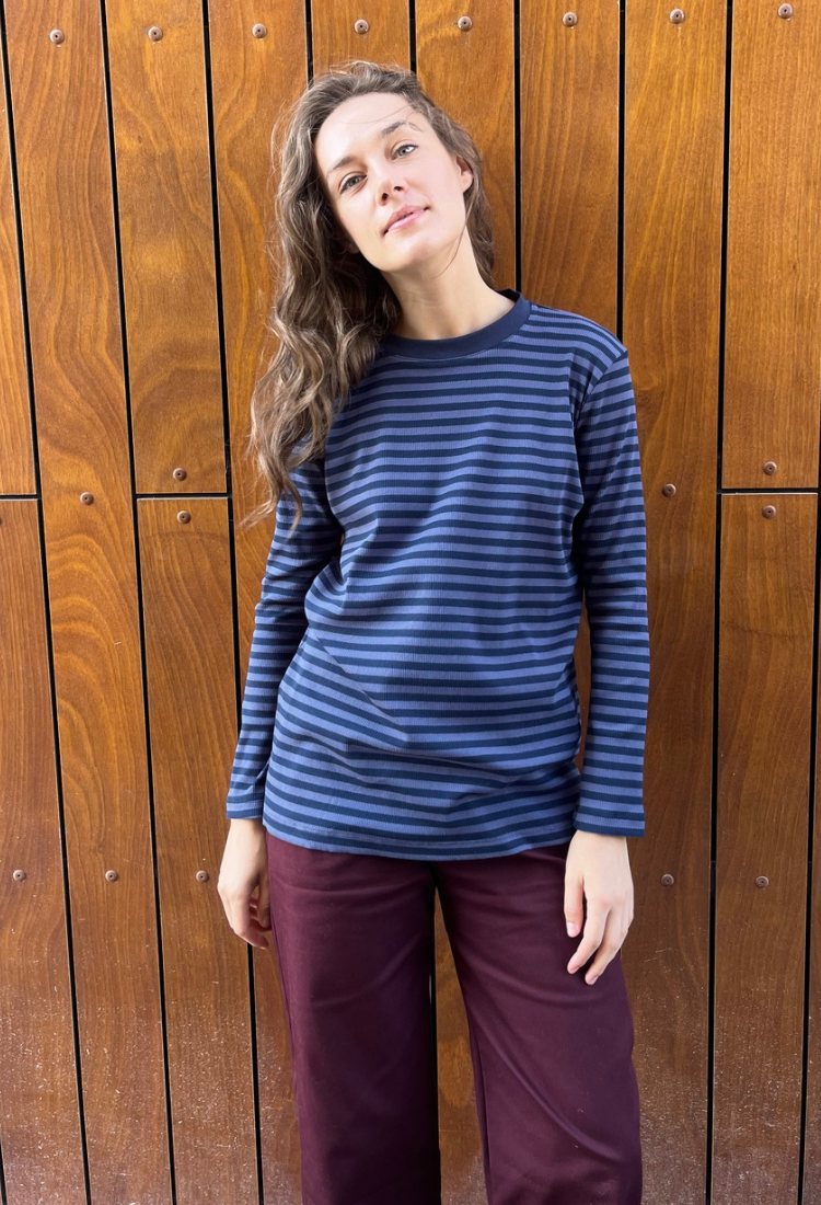 Lori blue stripes shirt