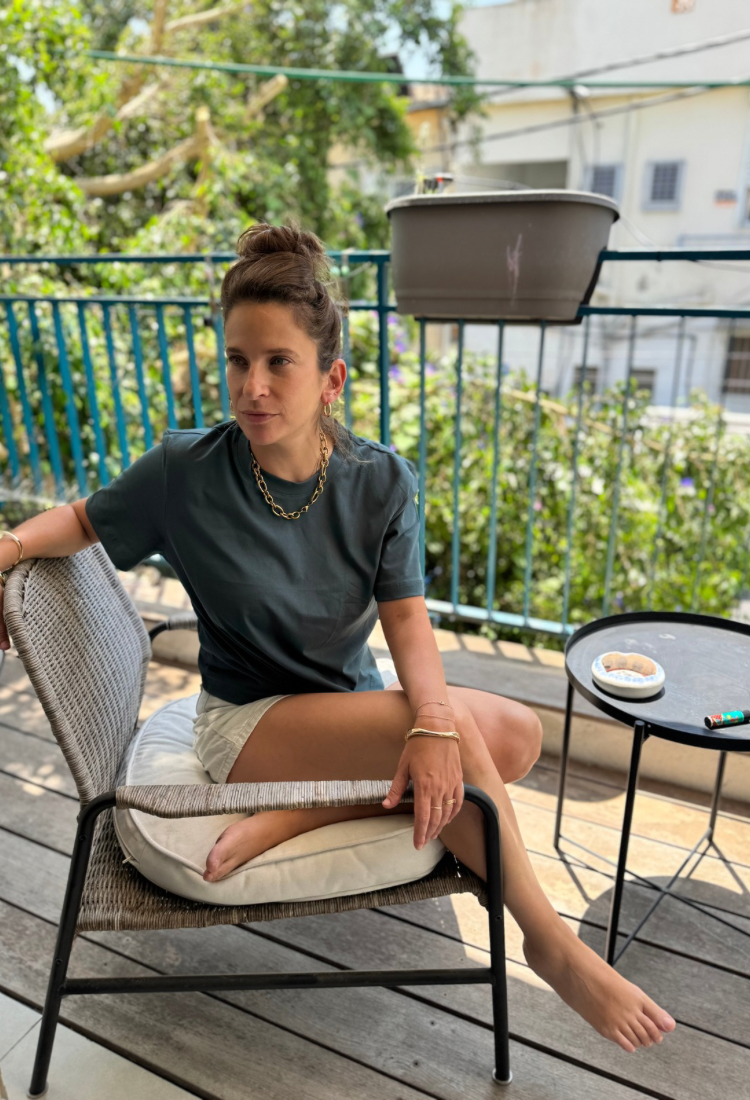 Lital green crop shirt