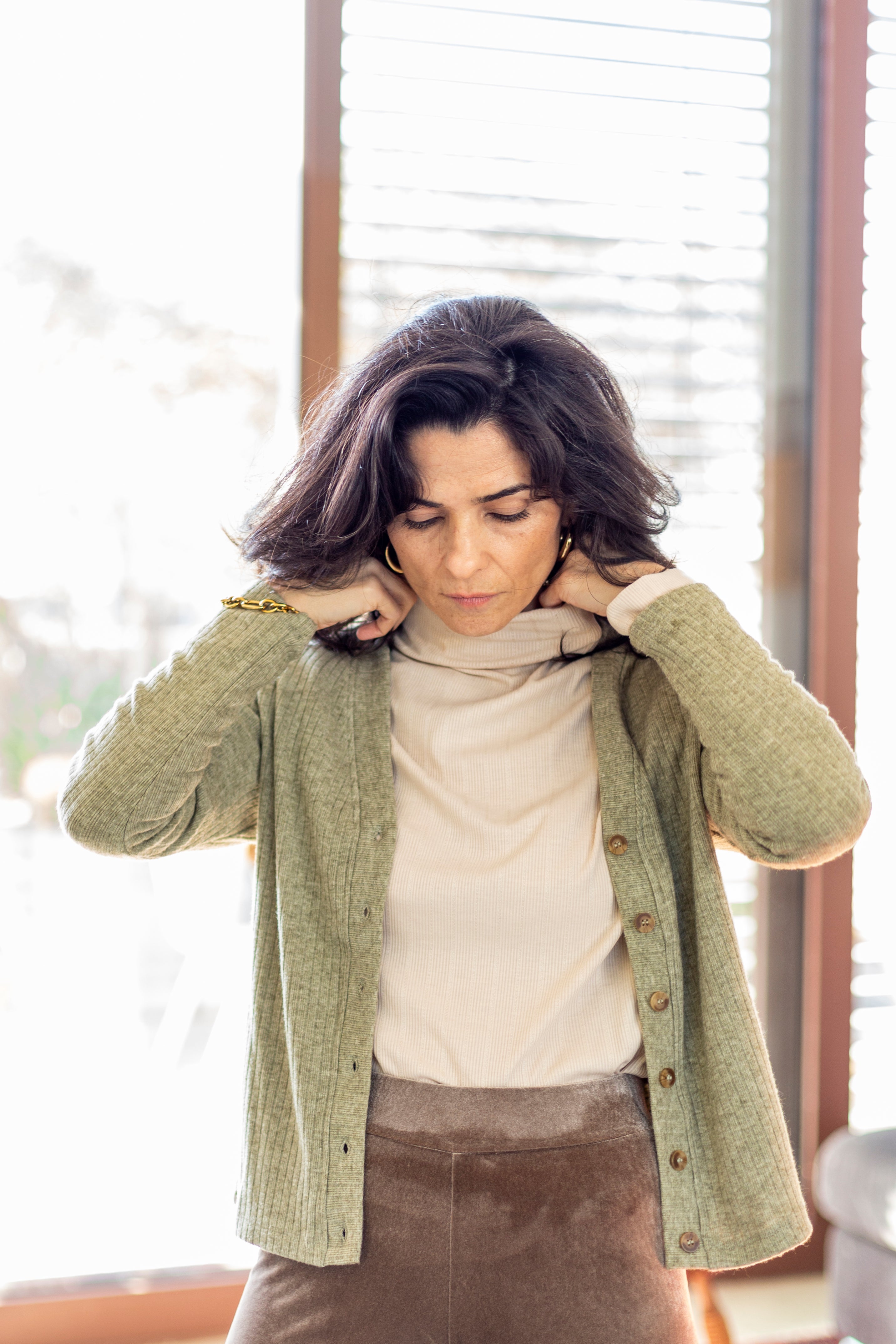 Alma light green cardigan