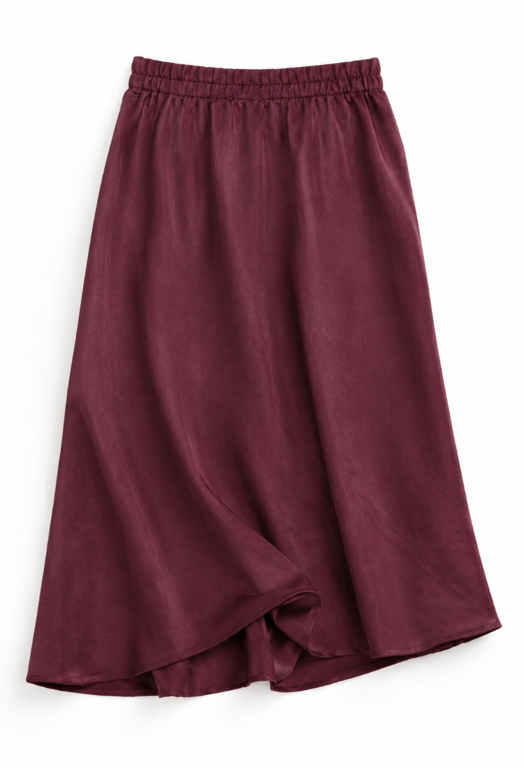 Sue smoky Bordeaux maxi skirt