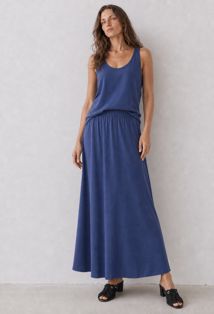 Lily wash blue sleeveless shirt