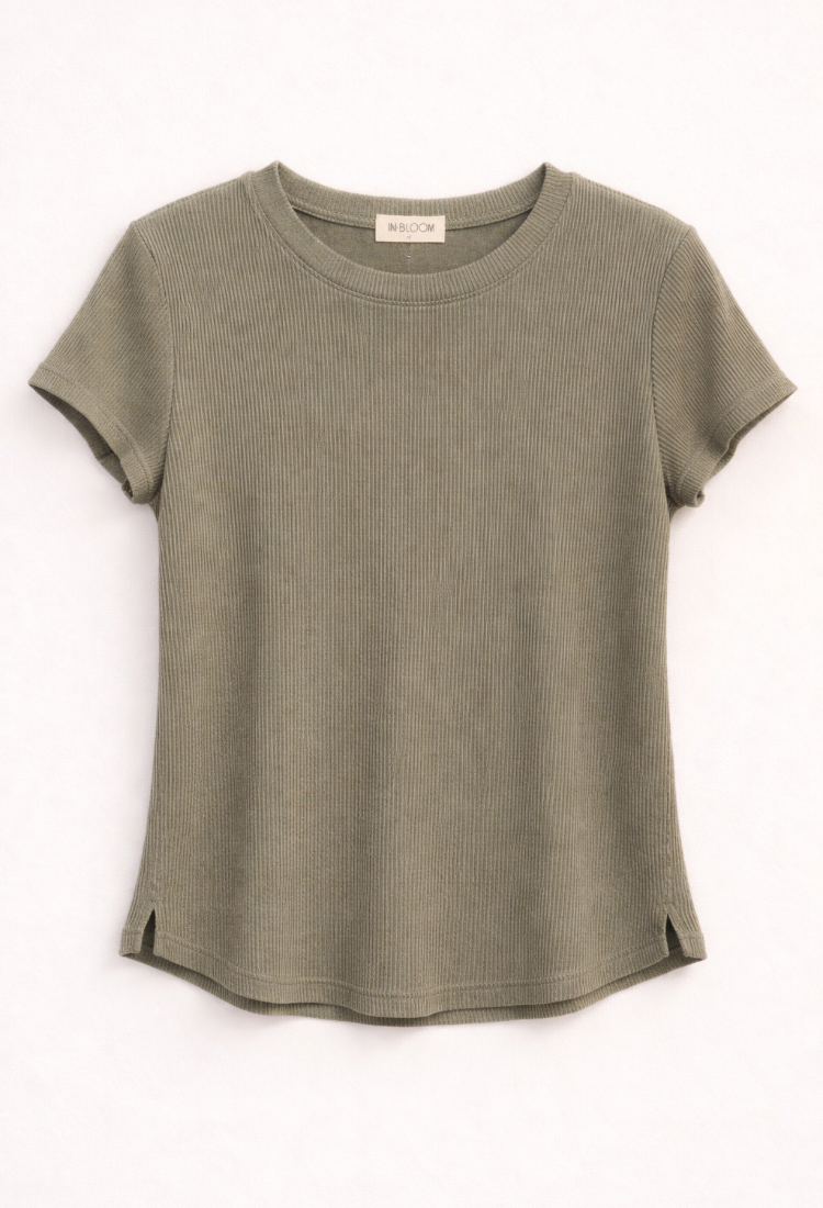 Olive green rib lou shirt