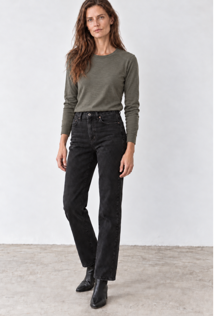 Pre order -1/11 Billy wash olive gray slub cotton shirt