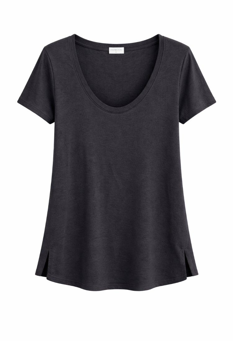 Ayelet dark gray short sleeves shirt