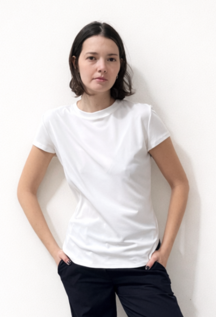 White rib lou shirt