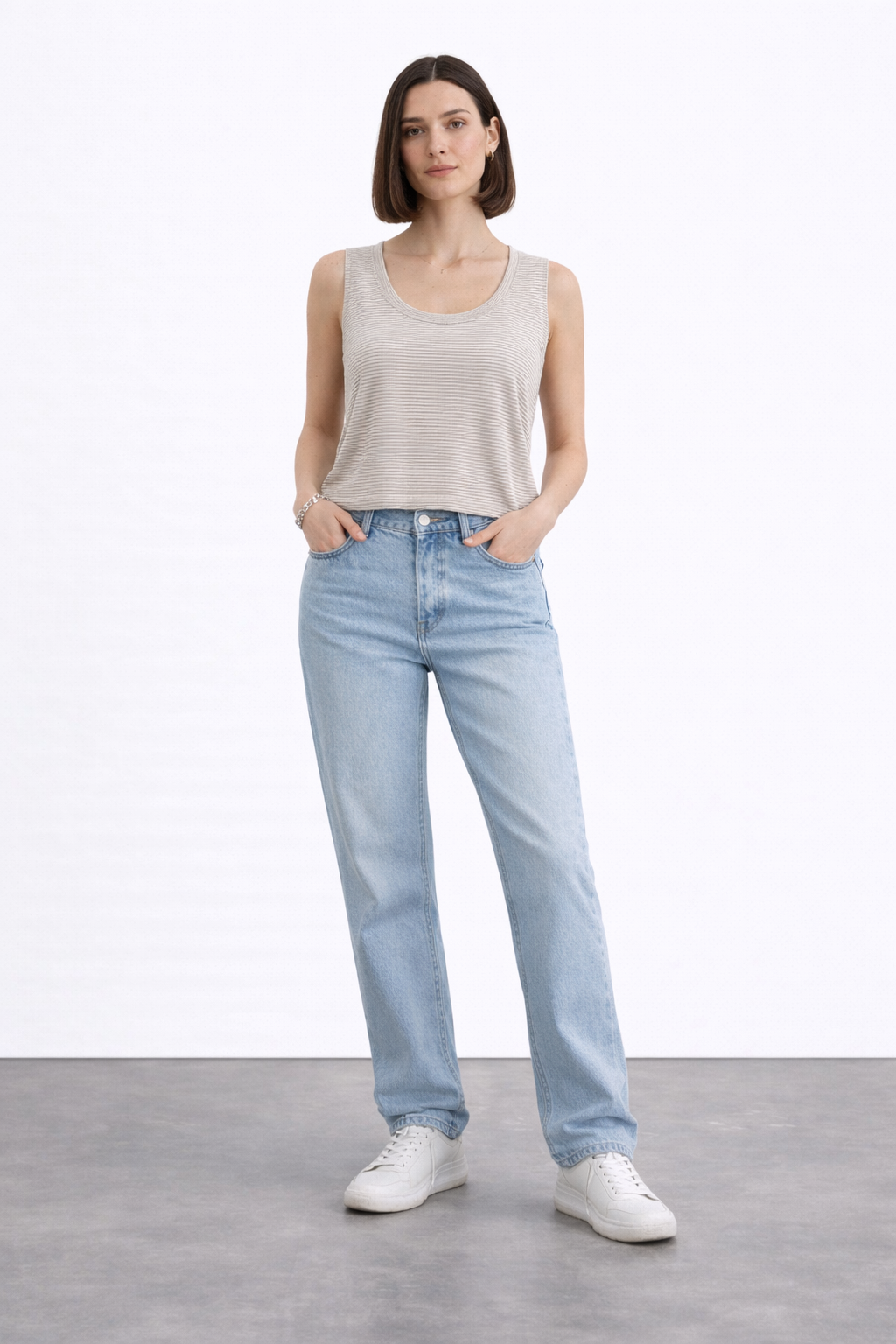 חולצת איילת פסים אבן קאמל