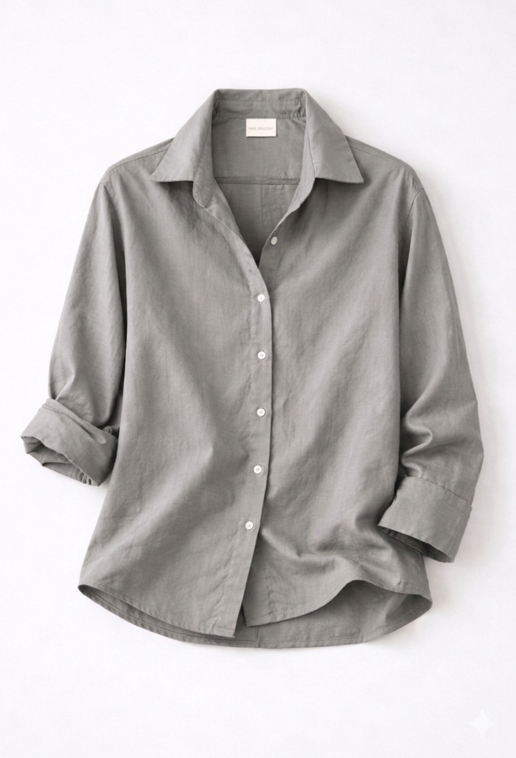 Neil wash gray button down shirt