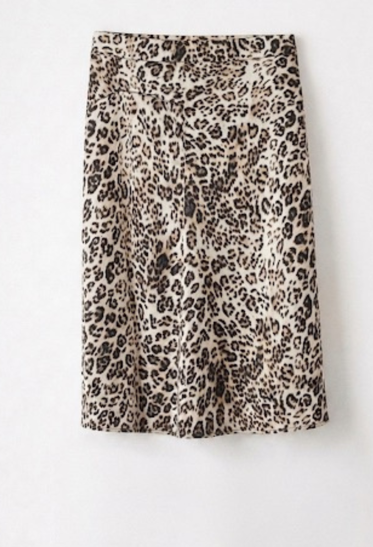 חצאית לי מנומרת מעטפת מיני