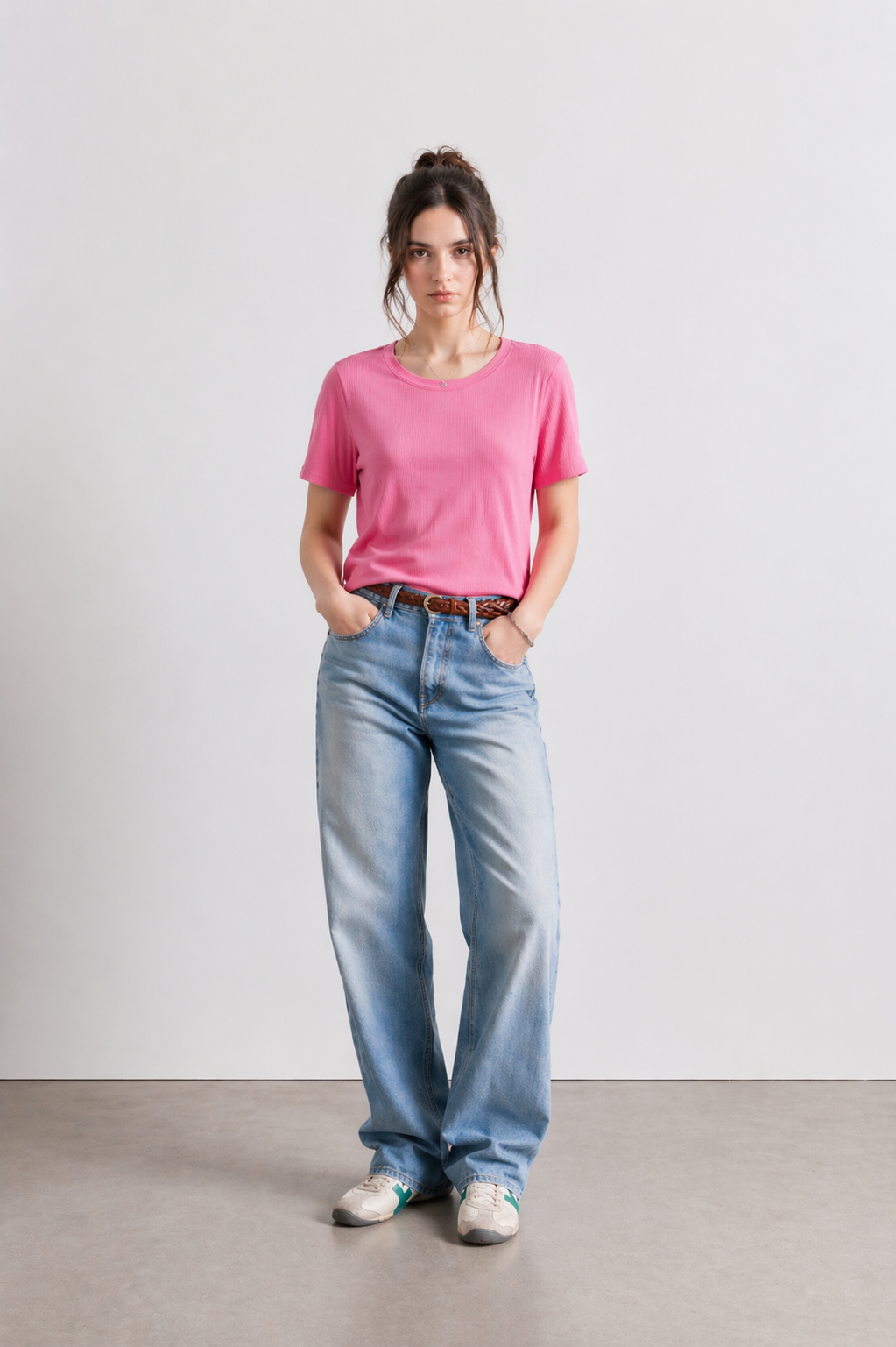 Billy pink rib shirt