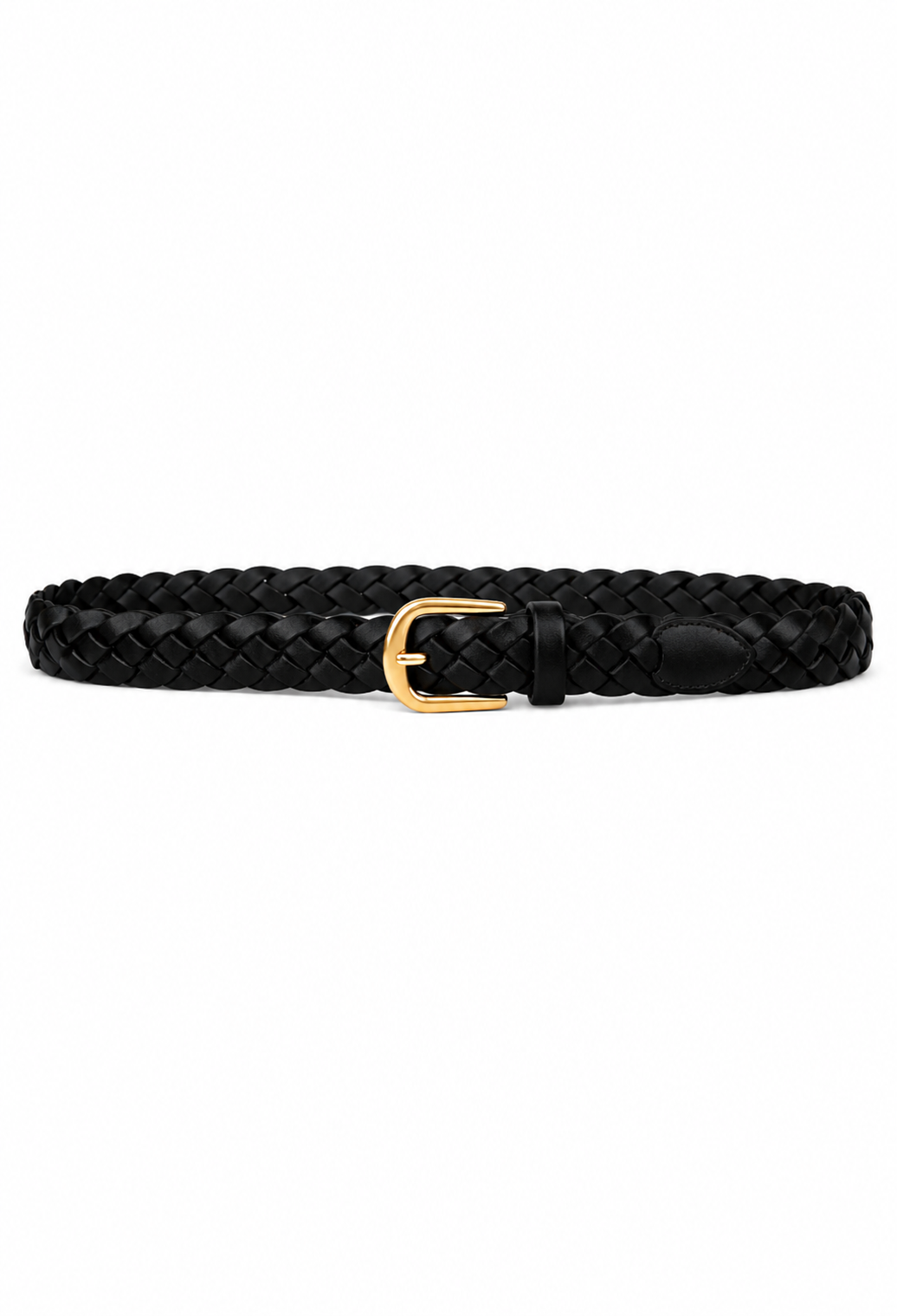 Niko black plaited belt
