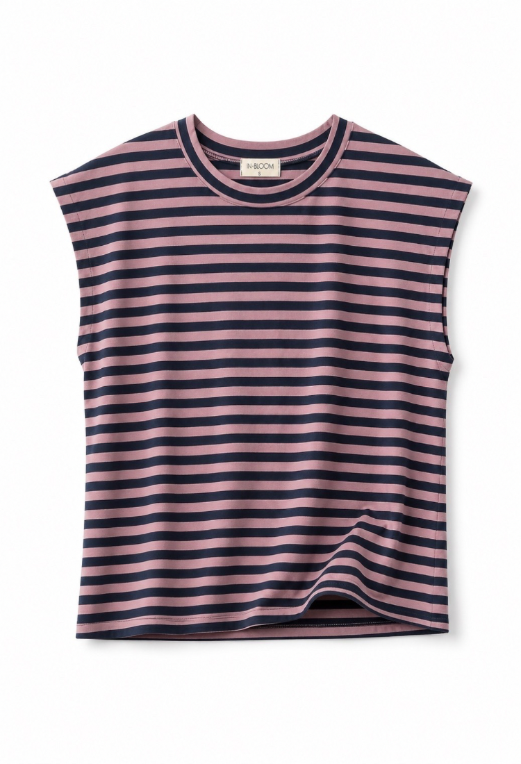 Gili purple and blue stripes sleevless shirt