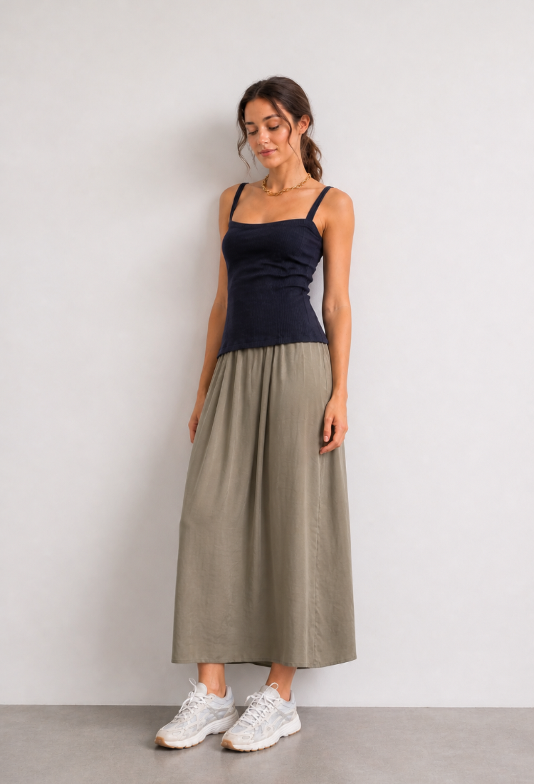 Sue green pistachio skirt