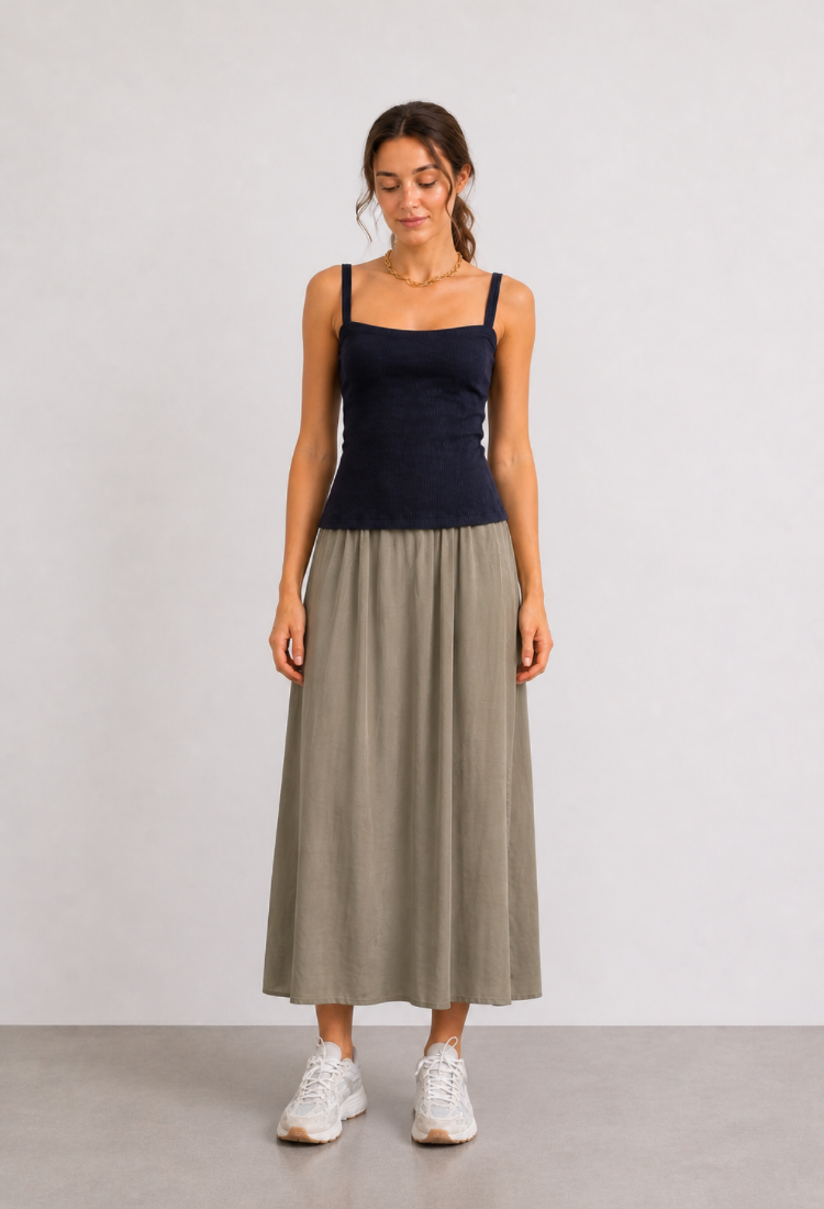 Sue green pistachio skirt