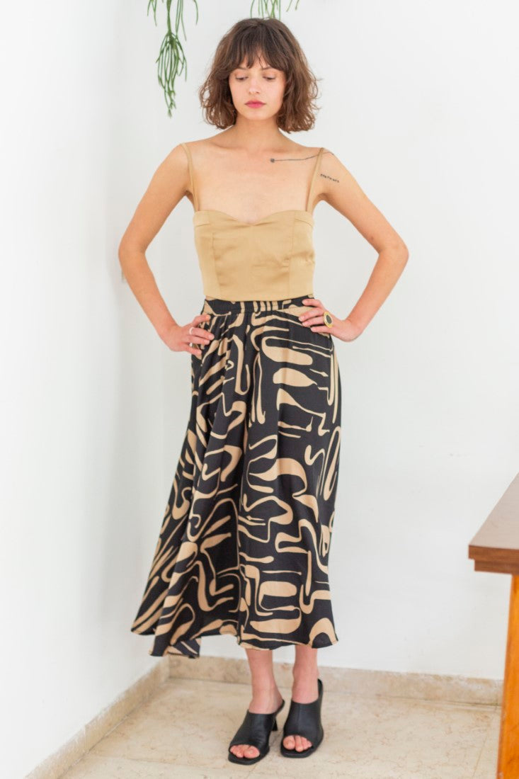 Zoe light brown crop top