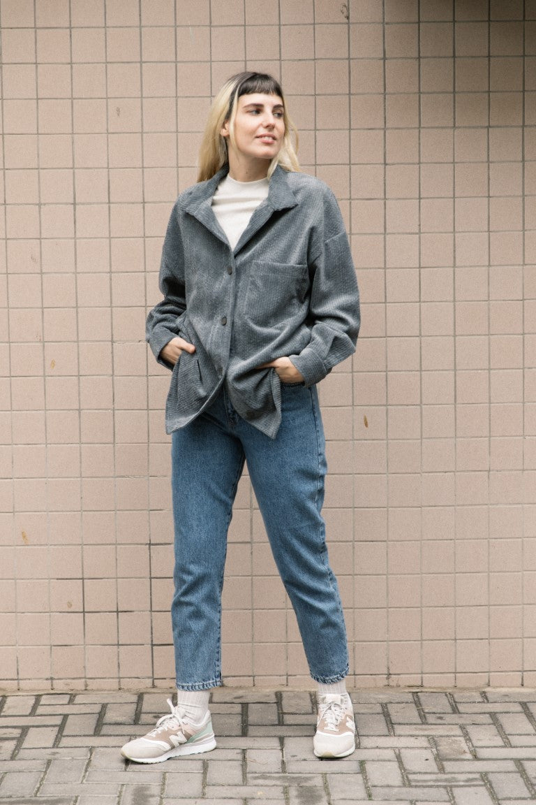 Nill gray corduroy over shirt