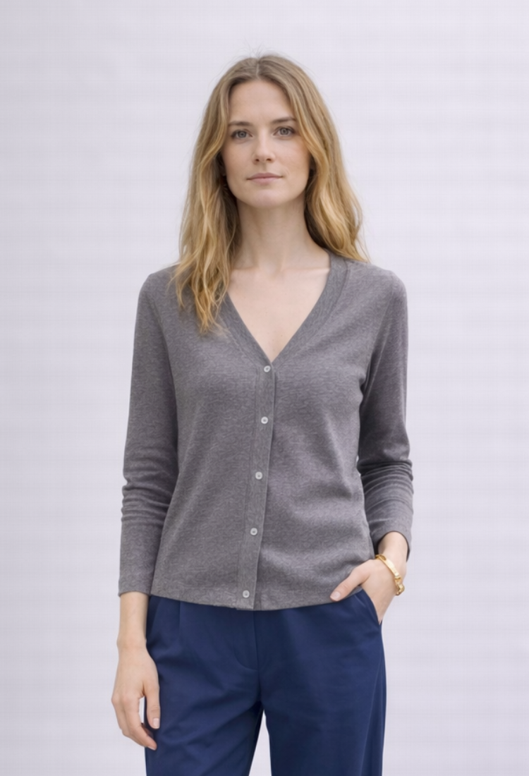 חולצת/עליונית עלמה אפורה