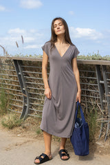 Rona gray maxi dress