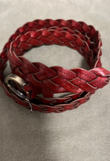 Niko Bordeaux plaited belt