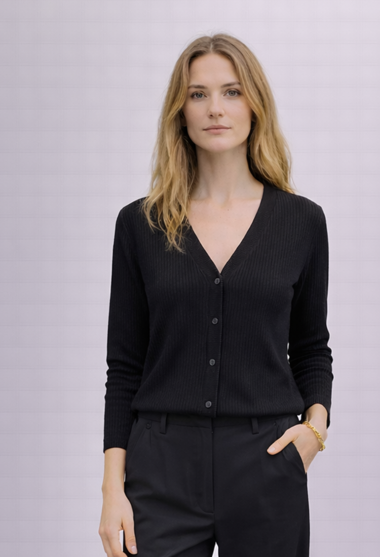 חולצת/עליונית עלמה שחור ריב