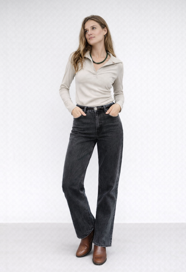 חולצת אלכס בצבע אבן