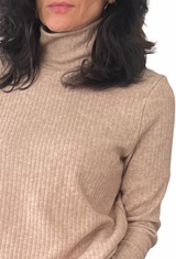 Lily stone rib Turtleneck Shirt