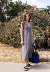 Rona gray maxi dress
