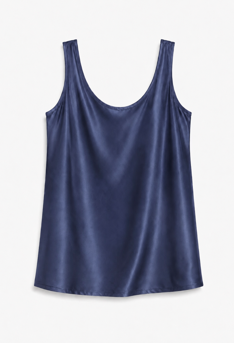 Lily wash blue sleeveless shirt